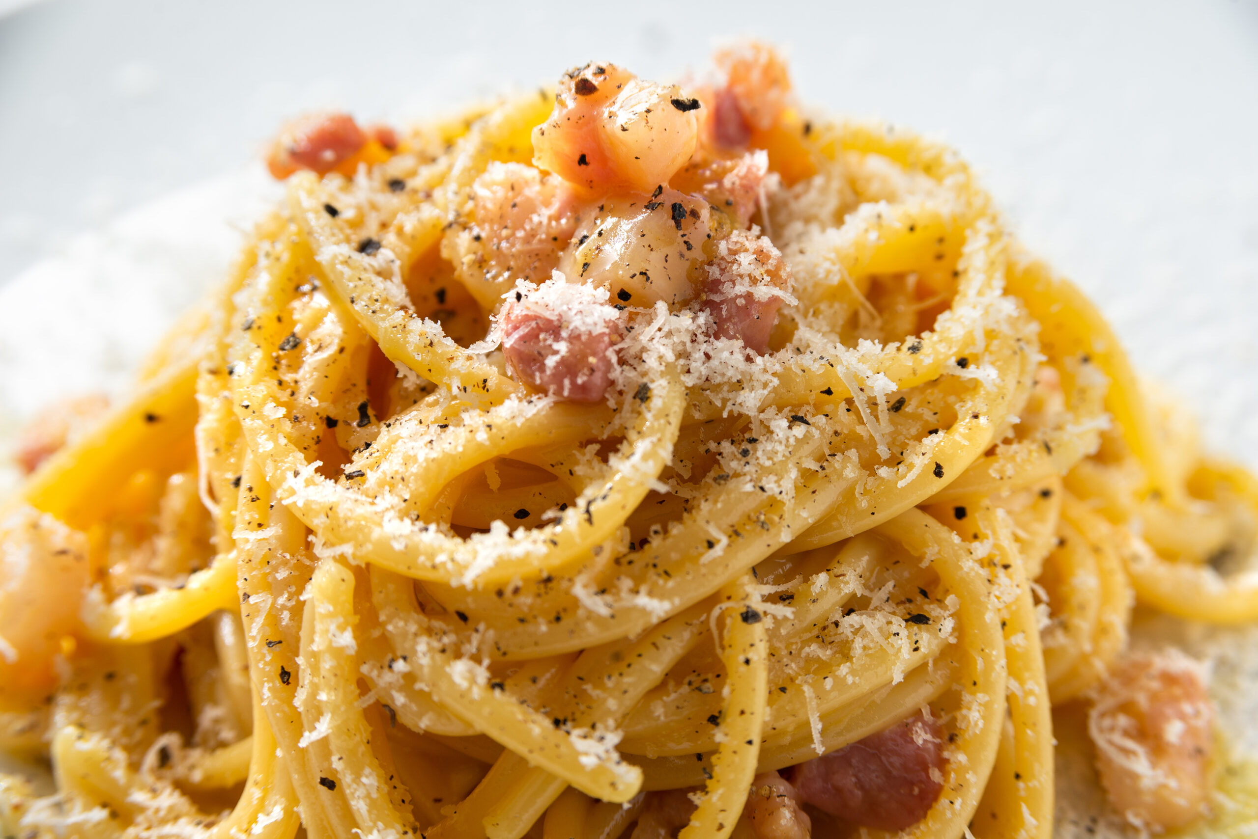 Dish,Of,Spaghetti,Alla,Carbonara,,Typical,Italian,Recipe,Of,Pasta